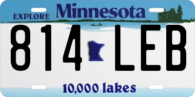 MN license plate 814LEB