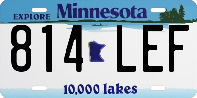 MN license plate 814LEF