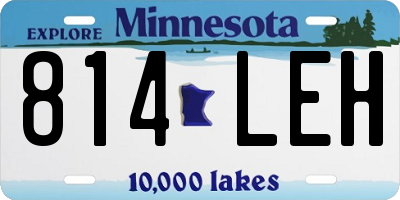 MN license plate 814LEH