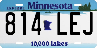 MN license plate 814LEJ