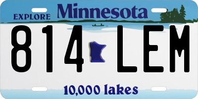 MN license plate 814LEM