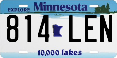 MN license plate 814LEN