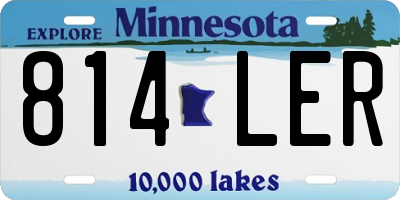 MN license plate 814LER
