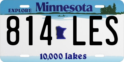 MN license plate 814LES