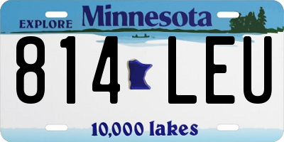 MN license plate 814LEU