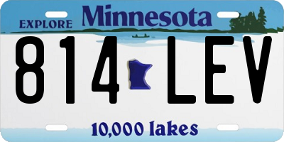 MN license plate 814LEV
