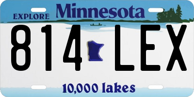 MN license plate 814LEX