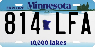 MN license plate 814LFA
