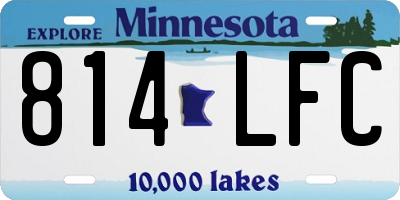 MN license plate 814LFC