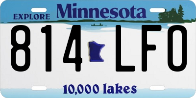 MN license plate 814LFO