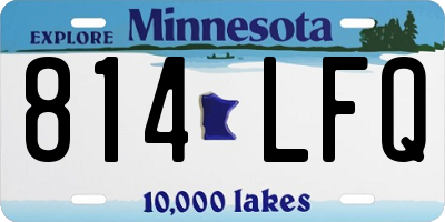 MN license plate 814LFQ