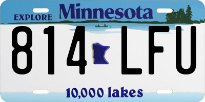 MN license plate 814LFU