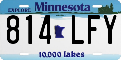 MN license plate 814LFY