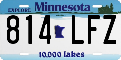 MN license plate 814LFZ