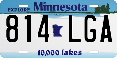 MN license plate 814LGA