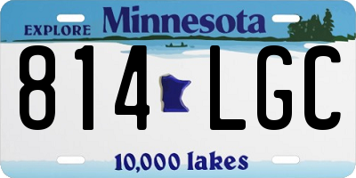 MN license plate 814LGC