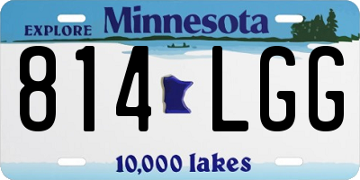 MN license plate 814LGG