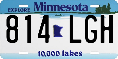 MN license plate 814LGH