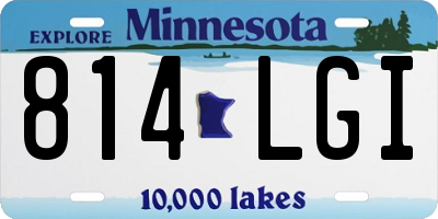 MN license plate 814LGI