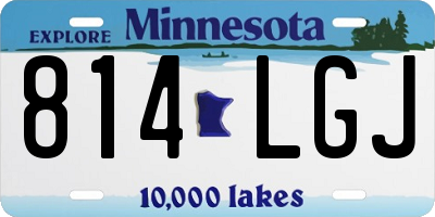 MN license plate 814LGJ