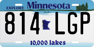 MN license plate 814LGP