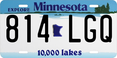 MN license plate 814LGQ