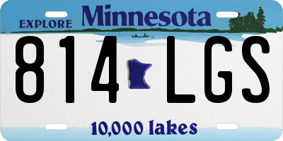 MN license plate 814LGS
