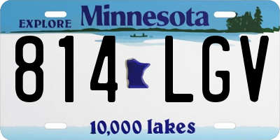 MN license plate 814LGV