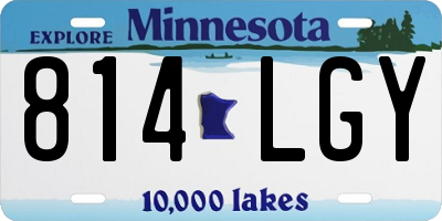 MN license plate 814LGY