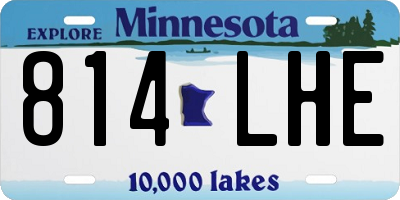 MN license plate 814LHE