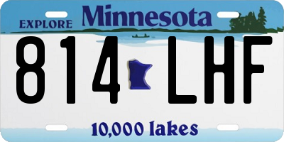 MN license plate 814LHF