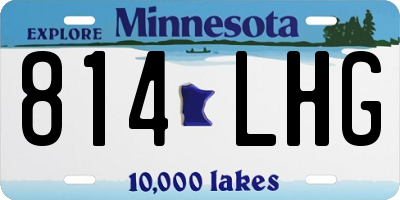 MN license plate 814LHG