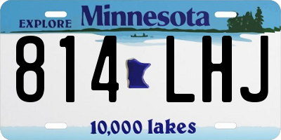 MN license plate 814LHJ