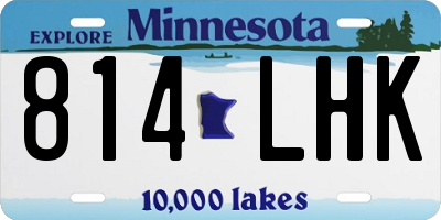 MN license plate 814LHK