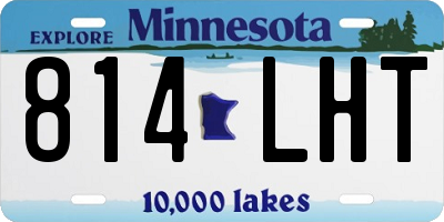 MN license plate 814LHT