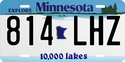 MN license plate 814LHZ