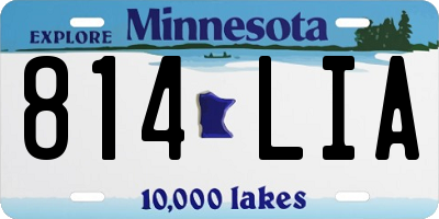 MN license plate 814LIA