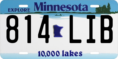 MN license plate 814LIB