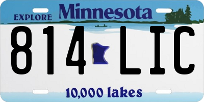 MN license plate 814LIC