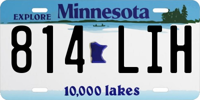 MN license plate 814LIH