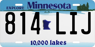 MN license plate 814LIJ