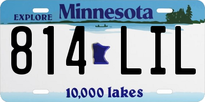 MN license plate 814LIL