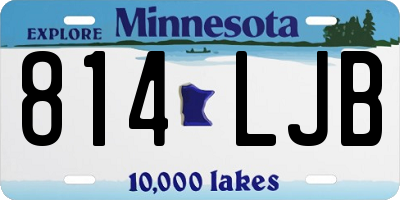 MN license plate 814LJB