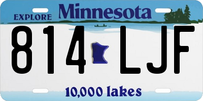 MN license plate 814LJF