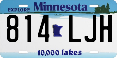 MN license plate 814LJH