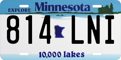 MN license plate 814LNI