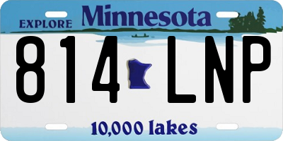 MN license plate 814LNP