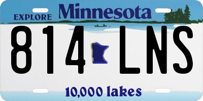 MN license plate 814LNS