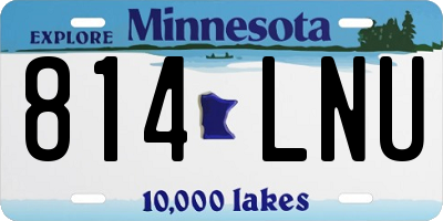 MN license plate 814LNU