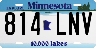 MN license plate 814LNV